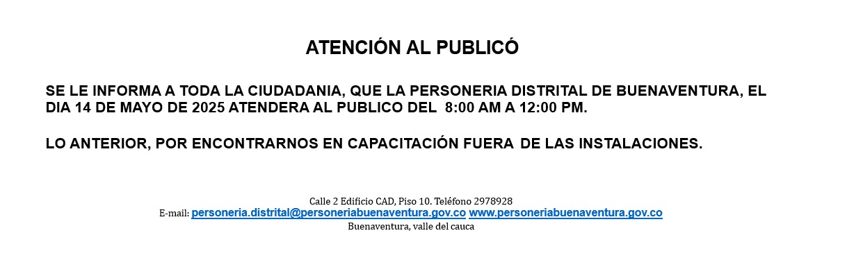 ATENCION AL PUBLICO